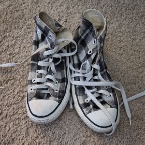 Converse All Stars Plaid High Tops